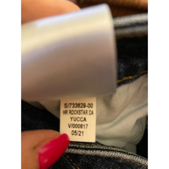 Old Navy High Rise Rockstar Super Skinny Jeans Women's 6 Blue Raw Hem - Picture 5 of 5